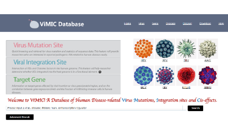 ViMIC—病毒突變、整合及順式效應數(shù)據(jù)庫
