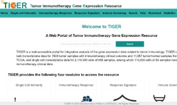 數(shù)據(jù)庫介紹：《TIGER》，腫瘤免疫治療相關的在線分析數(shù)據(jù)庫